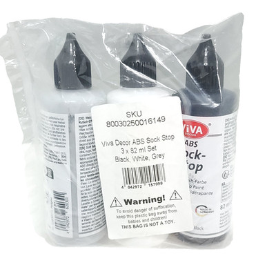 Viva Decor ABS Stock Stop 3x 82ml Set Black, White, Grey