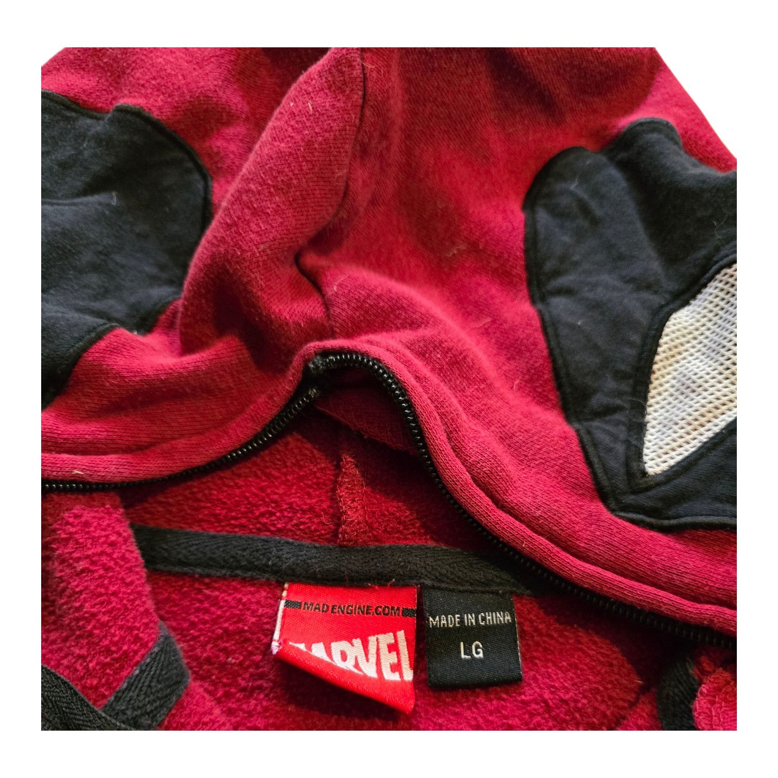 Marvel Mad Engine Deadpool Full Zip Jacket Adult … - image 3