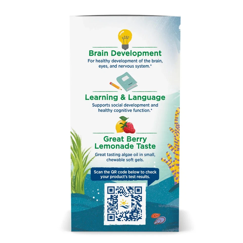 Géis gelatinosos vegetarianos infantis Nordic Naturals DHA - 120 unidades - Imagem 4 de 4