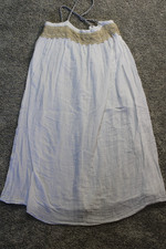 Japna Dress Large White Sundress Lace Top Trim