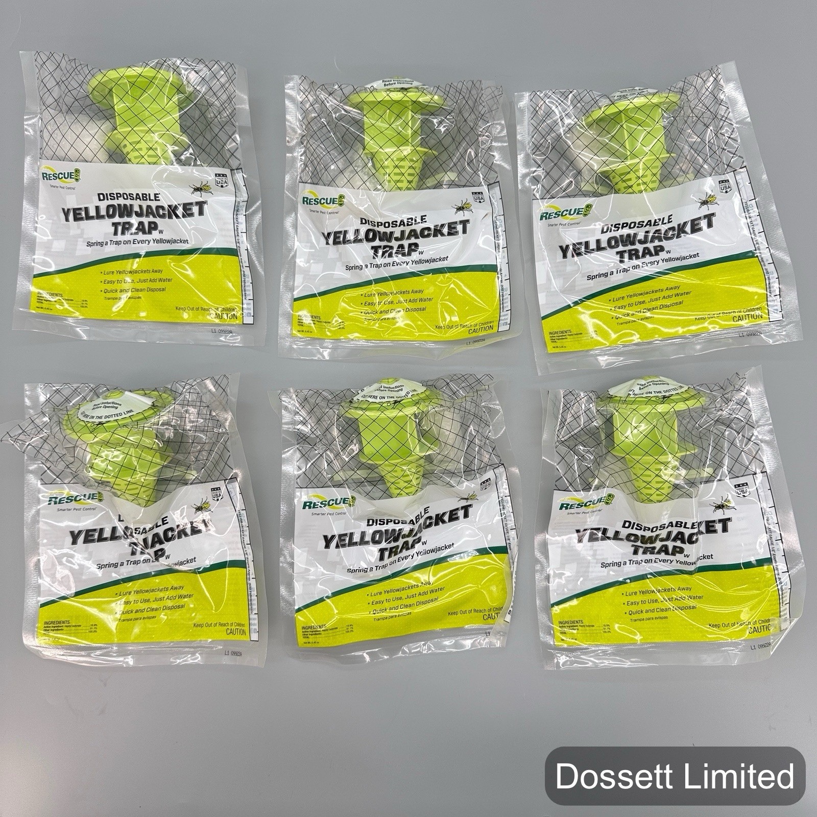Rescue! Yellowjacket Trap Mtn/Pacific 6-Pack | Disposable Bags | Pest Control