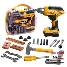 Kids Tool Set with Tool Box  Electronic Toy Drill, Pretend Play Kids