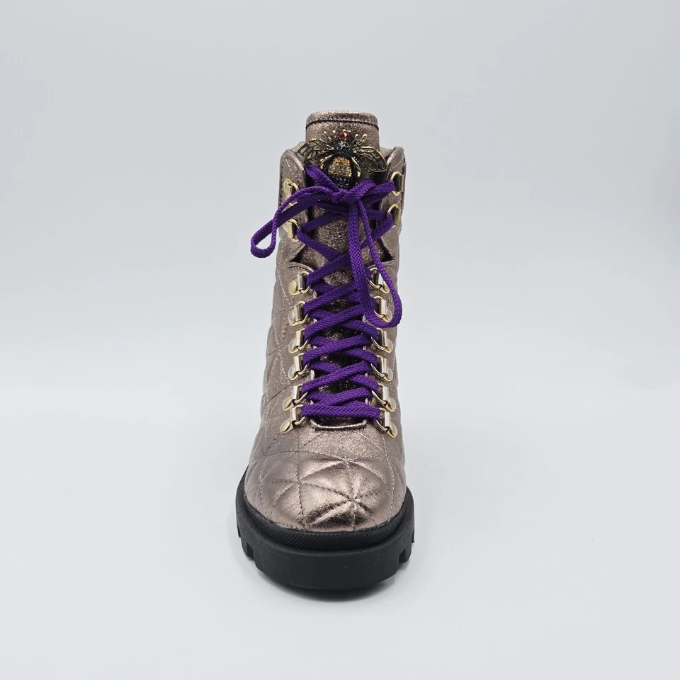 Zapatos De Mujer Stokton Talla 37 Botines Oro Tejido 29CN - Imagen 3 de 4