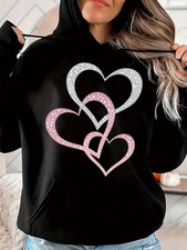 LOVE Heart Print Hoodie