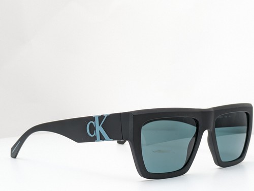 Calvin Klein Jeans Sunglasses CKJ23653S 002 Matte Black w/ Blue Lenses 55mm