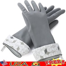 Eco-Friendly Latex Gloves W/ Cotton Cuffs Soft Lining Quick Drying Durable Grip