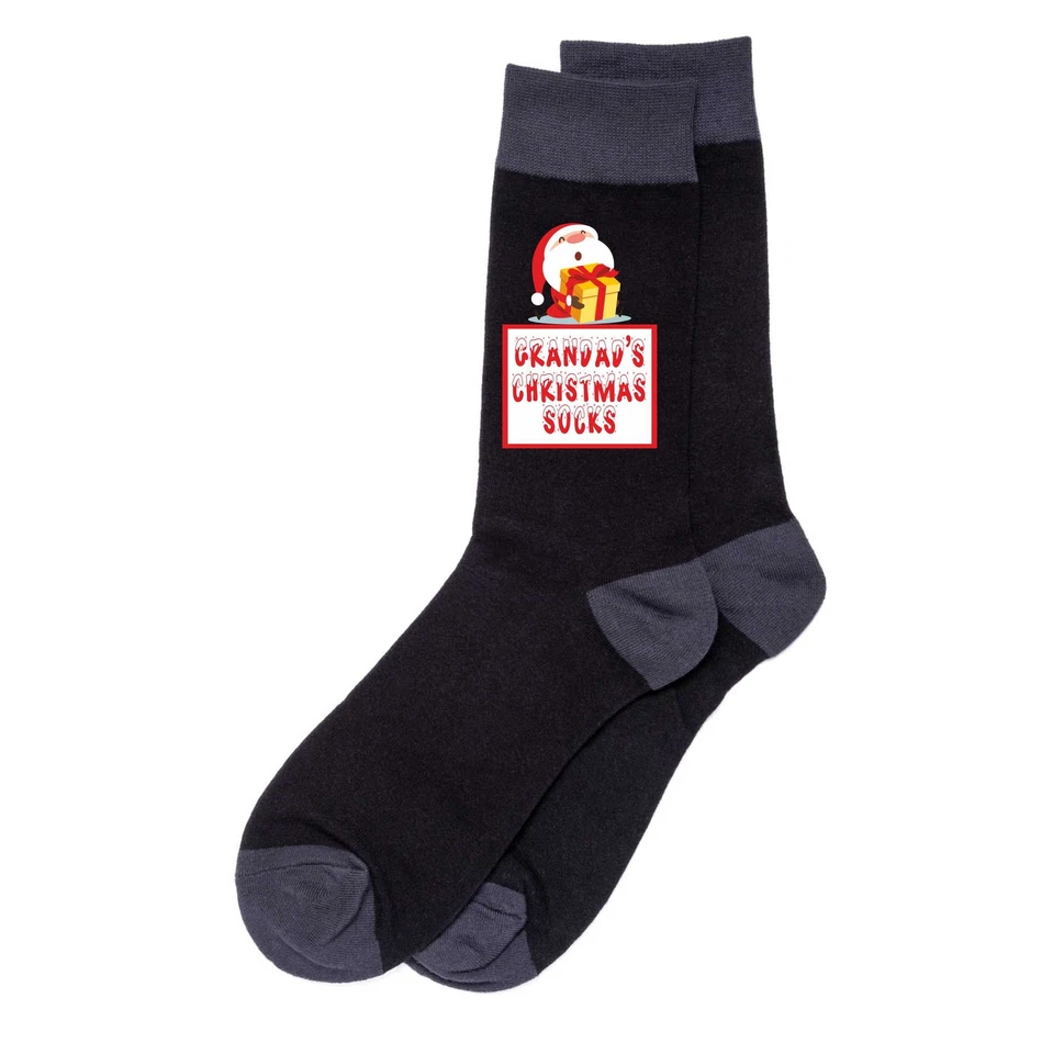 Grandad's Christmas Socks Men's Black Socks Perfect Xmas Funny Joke Present  - Image 3 of 4
