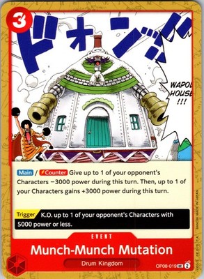 Munch-Munch Mutation OP08-019 Uncommon Two Legends One Piece Near Mint