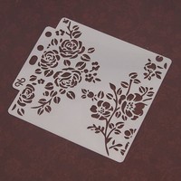 Wandmalerei Stencils Schablonen Blumenvorlagen Scrapbook-Schablonen