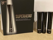 3 IT Cosmetics Superhero Elastic Volumizing Mascara Black Travel No Card