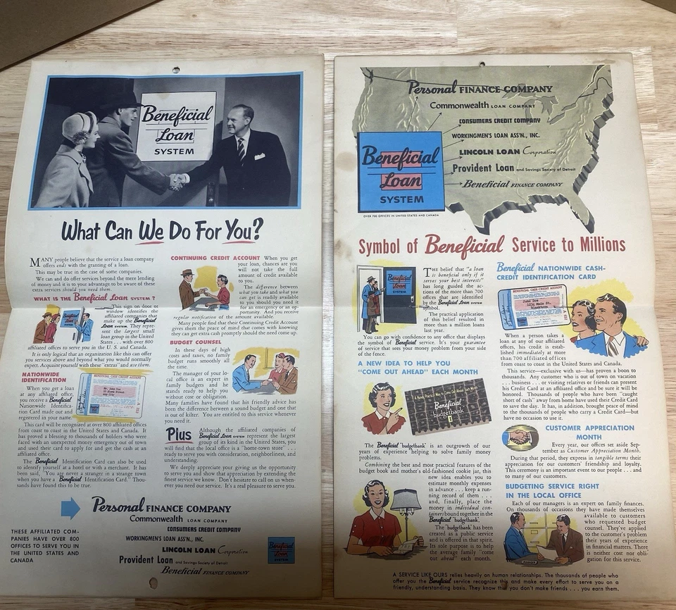 Calendarios de pared vintage de Navidad 1953 1954 Foto 4 de 4