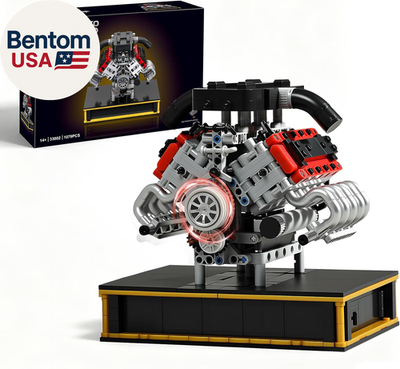 #ad V8 Engine Building Set Build Your Own Mini V8 Model Engine Kit That Run with Ba $82.00