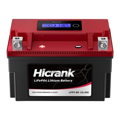 YTX9-BS, 2X Cranking Power, 5X Life, Lithium LiFePO4 Motorcycle Battery, 280
