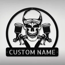 Personalized Air Brush Painter Metal Sign Custom Wall Art for Home Office Decor