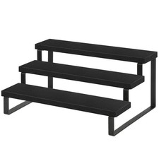 3 Tier Wooden Perfume Display Stand Organizer Black Tiered Cologne Wooden