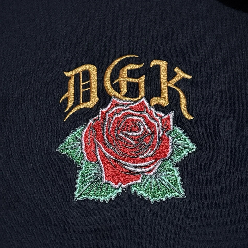 DGK Guadalupe Gris Sudadera con Capucha Bordada Virgen María Patín Ropa de Calle Mediana Foto 2 de 4