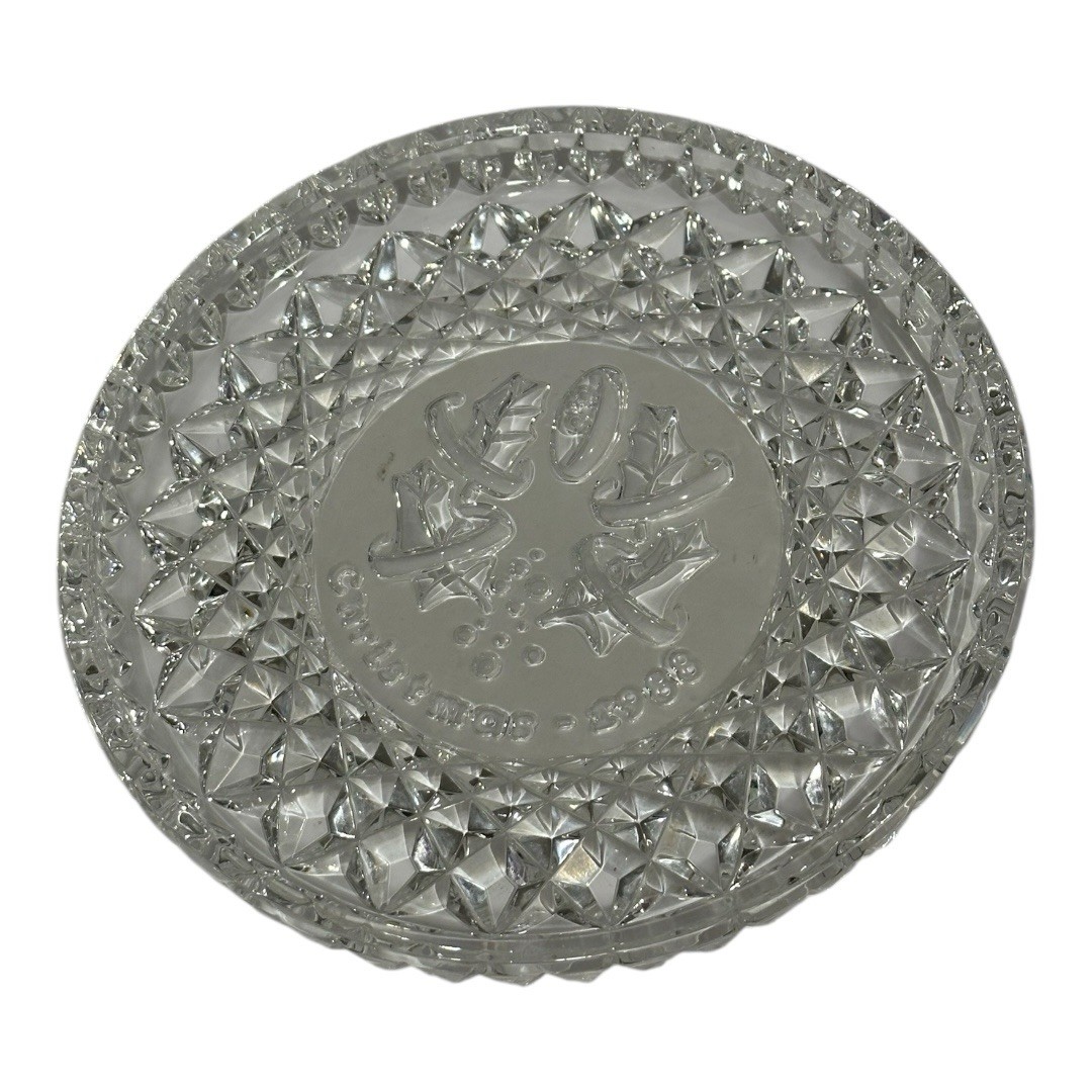 Vintage Waterford Crystal 12 Days of Christmas Plate 5 Gold Rings 1988 Collectible