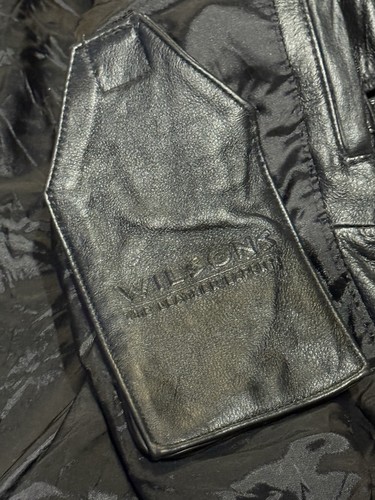 Veste boutonnée homme XL vintage en cuir noir par Wilsons Leather - Photo 12/22