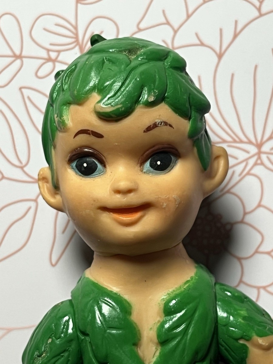 Vintage Jolly Green Giant Sprout Pixie Elf Girl Brown Boots 5 1/4