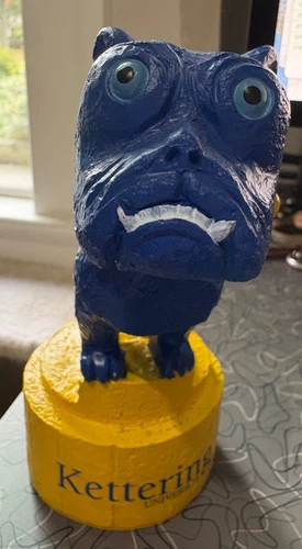 Kettering University Bulldog Bobblehead Dog Flint Michigan Small Chip