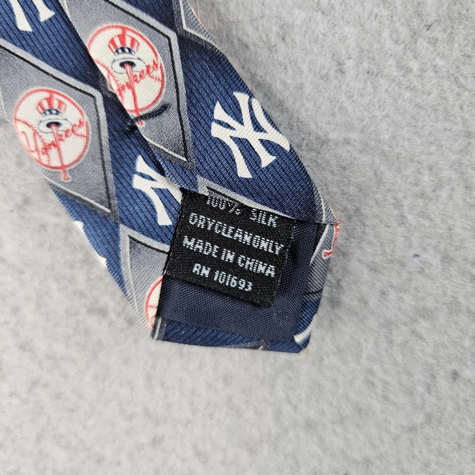 Corbata de béisbol de seda azul de los Yankees de Nueva York para hombre MLB ropa para el cuello de águila regalo Foto 4 de 4
