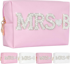Bride Patch MRS Letter Makeup Bag for Women Bridal Shower Bridesmaid Engagement