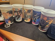 Batman Returns McDonalds s Plastic Cups Lot of 5 Catwoman Penguin 32oz 1992