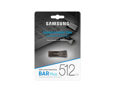 Samsung BAR Plus 512GB USB Flash Drive - 400MB/s, USB 3.2 Gen 1, Type-A, Metal
