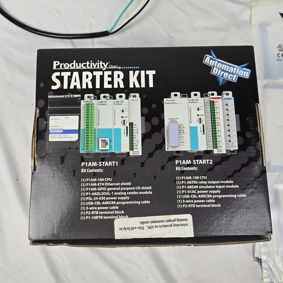 AutomationDirect P1AM-100 Starter Kit PLC con RTD y E/S Analógica - Nueva Caja Abierta Foto 2 de 4