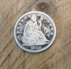 1845 - O seated liberty half dollar