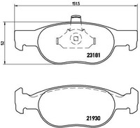 Brembo Bremsbelagsatz, Scheibenbremse P 23 125 FüR Fiat Lancia