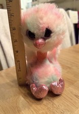 AVERY the PASTEL TIE DYE OSTRICH - Ty 8 " Beanie Boos - NEW with MINT TAGS