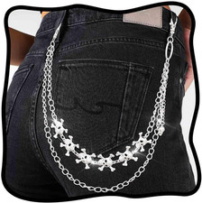 Punk Sun Jeans Pants Chain Moon Pendant Gold Wallet Chains Star Goth Metal Hip H