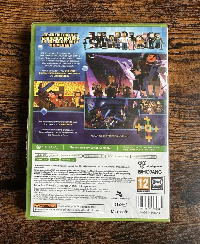 Minecraft Story Mode: The Complete Adventure | Xbox 360, 2016 Factory sealed - Image 2 of 3