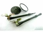 vintage jeep willys compatible adjustable arm mirror pair & bracket