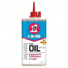 3-IN-ONE Motor Oil SAE 20 – 3 oz Small Motor Machine Tool Lubricant 3 & 6 Pack