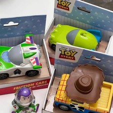Disney Toy Story Buzz Lightyear Woody Jessie Rex Alien Model Push-back Car Toys