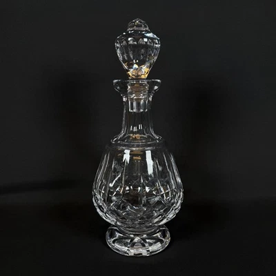 Waterford Crystal Glass Lismore Brandy Decanter w Stopper 12" vintage kitchen - Image 1 of 4