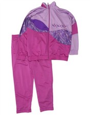 LOTTO Womens Oversized Full Tracksuit UK 16 Large Pink Colourblock DW20