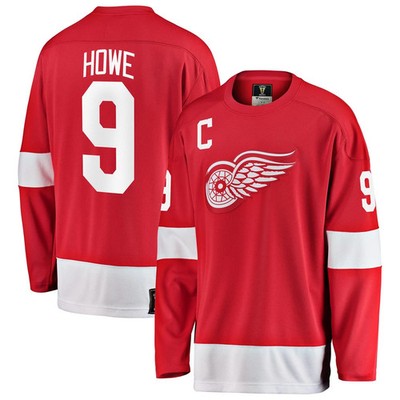Gordie Howe #9 Detroit Red Wings NHL Eishockey Fanatics Breakaway Trikot Vintage