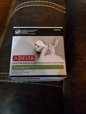 Delta Double Robe Hook FND35-PC Foundation Collection CHR Robe Hook, Chrome