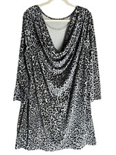 NWT Michael Kors Malachitery Velvet Cheetah Sheath Dress Chain Boat Neck Size 2X