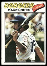 Dave Lopes 1977 Topps #180 Los Angeles Dodgers Baseball Card