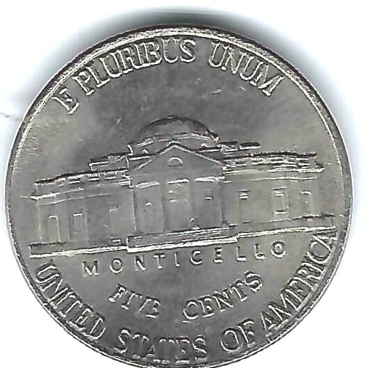 1992-D Denver Brilliant Uncirculated Jefferson Nickel Five Cent