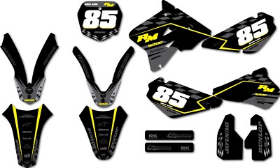 Graphics Kit for Suzuki RM 85 2000 2026 Full Decal Set Granite Style