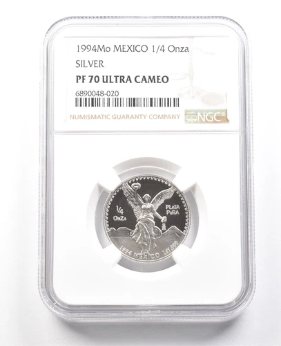 1994 Mo Mexico 1/4 Onza Silver Libertad PF70 UCAM NGC *3286