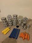 Vintage 1970s Questor Giant Tinker Toys 5300 Jumbo Plastic 81 piece Building Set — photo 1