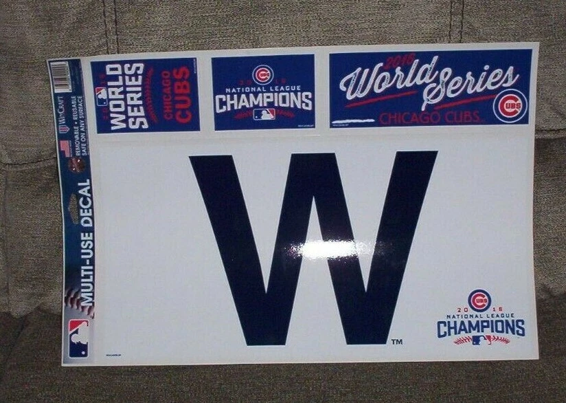 CHICAGO CUBS ~ 2016 Serie Mundial Campeones de la Liga Nacional W 11x17 Hoja 5 calcomanías ultra calcomanías Foto 2 de 2