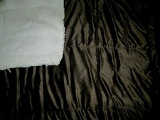 TRUE NORTH Ultra Mink-Sherpa twin 4-piece twin comforter set-brown & white. NEW!