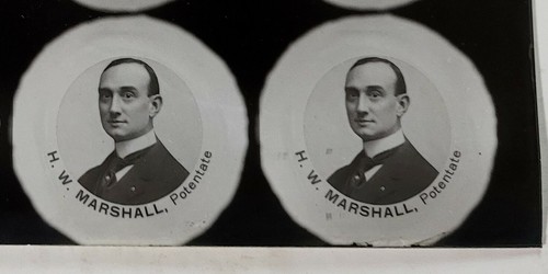 Masonic Campaign Ad Pins Glass Photo Plates early 1900s Rare Antique Lot of 4 - Picture 9 of 12